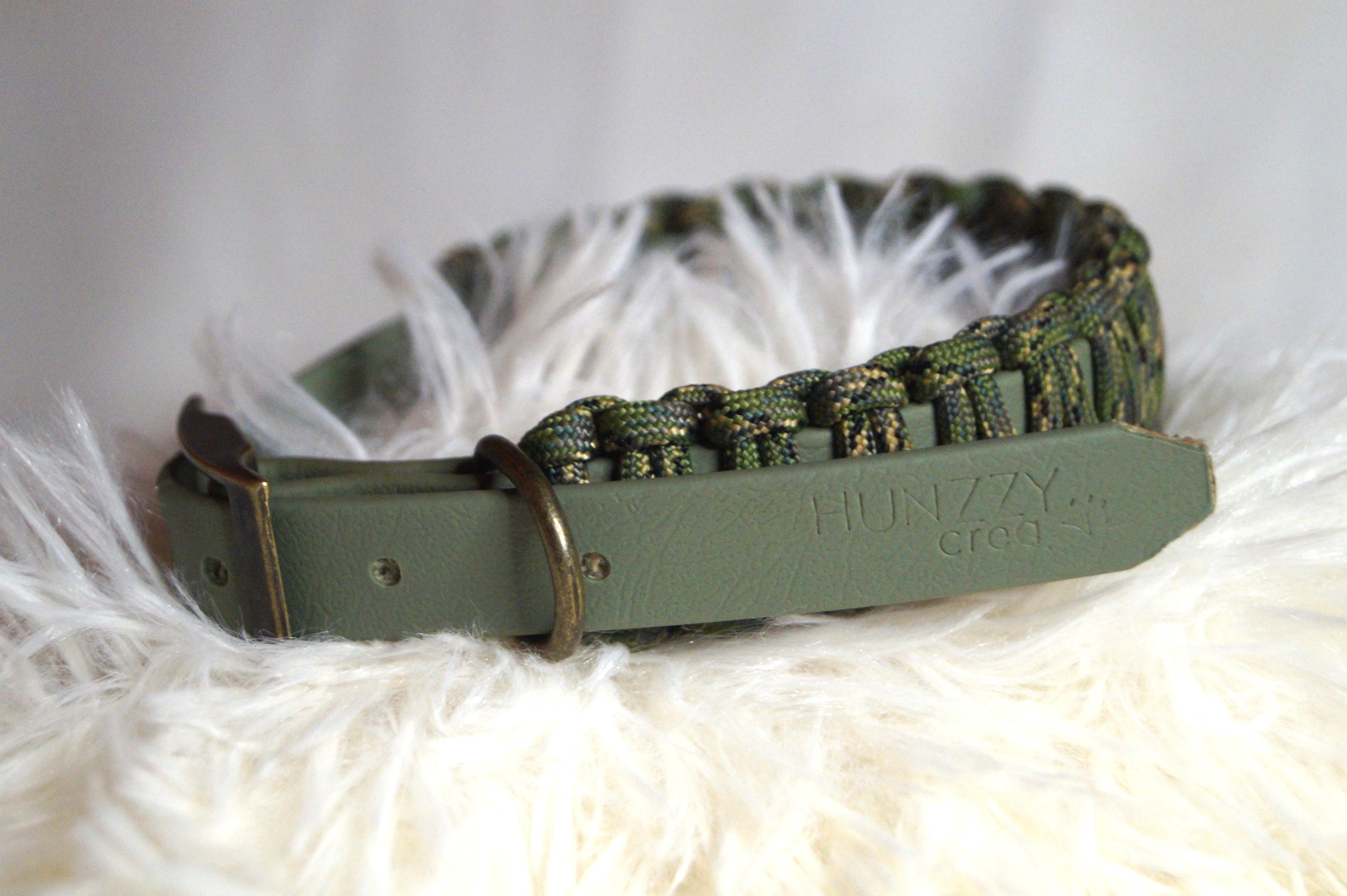 Collier Tressé Chien Paracorde Biothane - Hypoallergénique Ajustable Fait Main