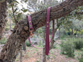 Simple handmade dog collar and leash set