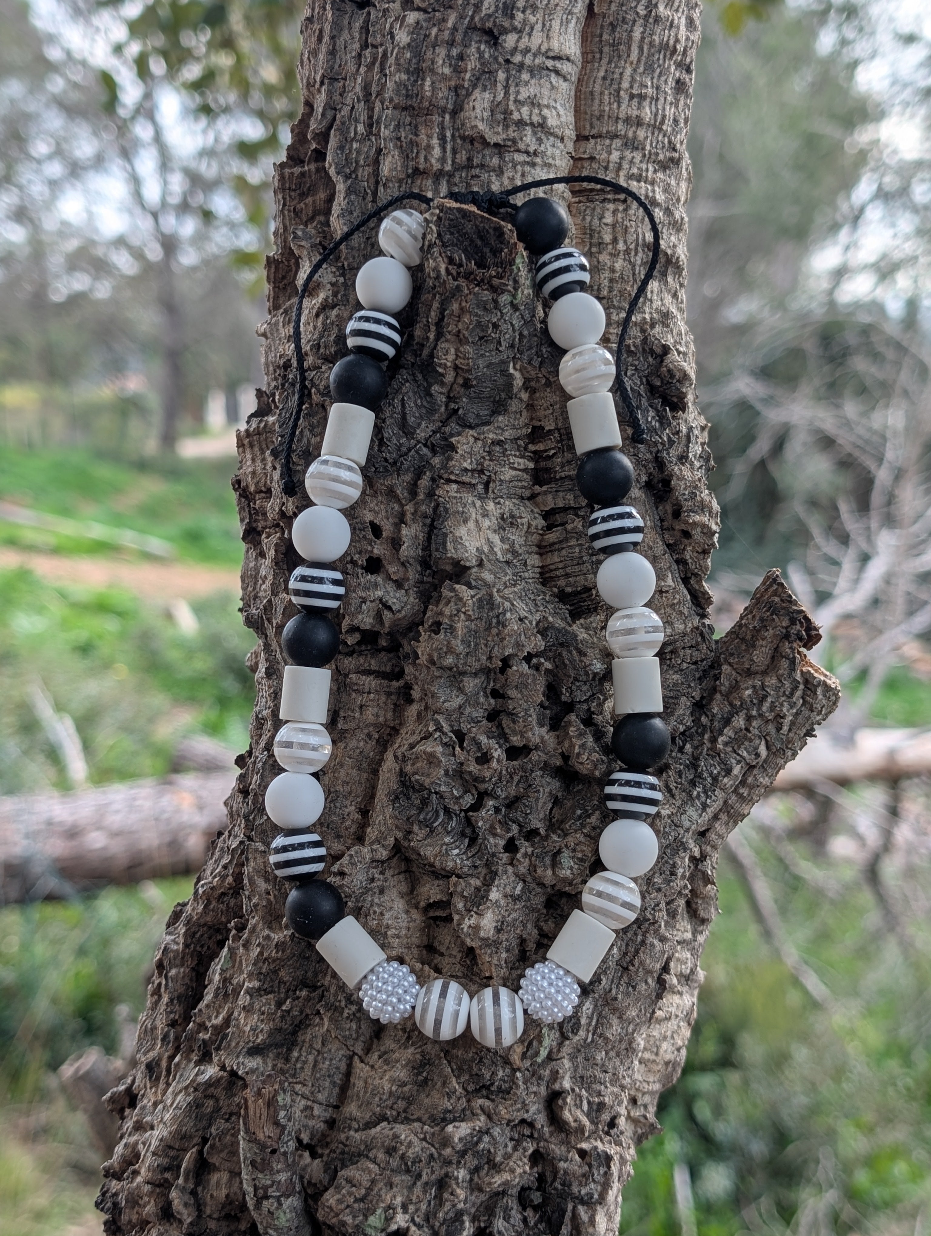 Collier Chien Antiparasitaire Naturel Perles EM - Protection Élégante Fait Main