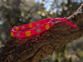 Collier Rose Fluo pour Chien – Paracorde Tressé, Perles Orange Fluorescentes & Antiparasitaires