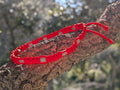 Collier Rouge Fluo pour Chien – Paracorde Tressé & Perles EM Antiparasitaires
