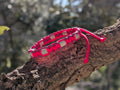Collier Fluo Rose pour Chien – Paracorde Tressé & Perles EM Antiparasitaires
