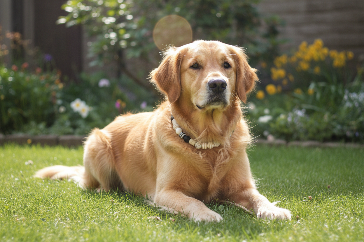 Golden avec collier perles EM - corrigé